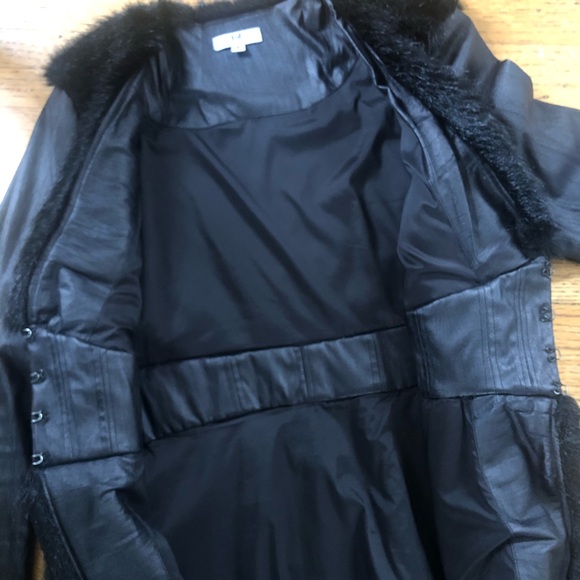 VINCENT LEE CUSTOM MADE FAUX LEATHER & FUR COAT - Picture 9 of 10